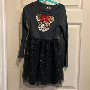 Disney Limited Edition black dress with  Gray & Red Sequin  Minnie Mouse -size 7